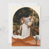 Modernes Boho-Wüsten-Kaktus Wedding Arch-Foto Save The Date (Rückseite)