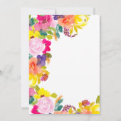 Modernes bohobisches Brautparty fett gedruckter Bl Einladung (Rückseite)