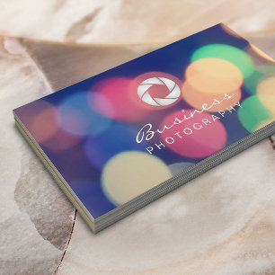 Modernes Bokeh beleuchtet kundenspezifische Visitenkarte