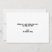 Modernes Bokeh Frohe Weihnachts-Foto Mitteilungskarte (Rückseite)