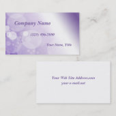 Modernes Bokeh rosa und Lila Visitenkarte (Vorne/Hinten)