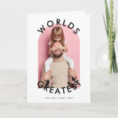 modernes BOLD-Foto "WELTBEST" VATER Karte (Vorderseite)