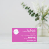MODERNES BOLD PINK FARBGESCHÄFTSLOGO-UNTERNEHMEN VISITENKARTE (Stehend Vorderseite)