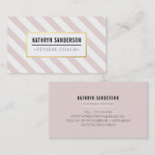 MODERNES BOLD-Streifen goldenes Logo Emblem rot Ro Visitenkarte (Vorne/Hinten)