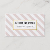 MODERNES BOLD-Streifen goldenes Logo Emblem rot Ro Visitenkarte (Vorderseite)