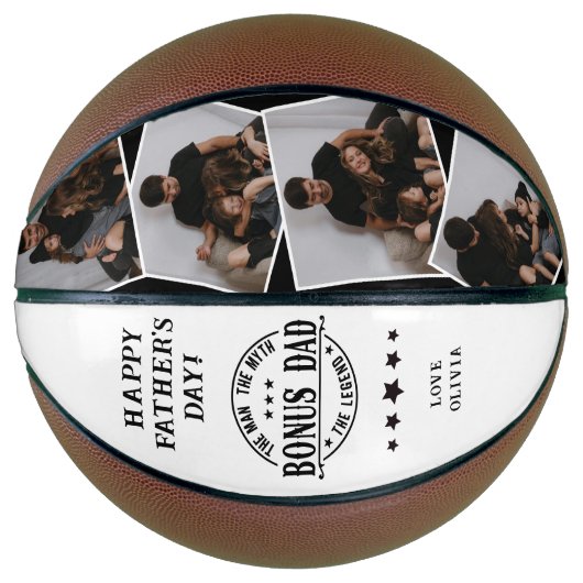 Modernes Bonus Vater Angebot & 4x Foto Basketball (Vorderseite)