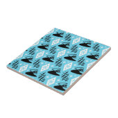 Modernes Boomerang Muster aus dem Mittelalter Fliese (Seite)