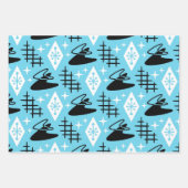 Modernes Boomerang Muster aus dem Mittelalter Geschenkpapier Set (Vorderseite)