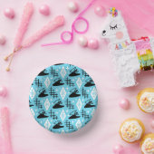 Modernes Boomerang Muster aus dem Mittelalter Pappteller (Party)