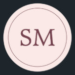 Modernes Borgundy Blush Pink Wedding Monogram Runder Aufkleber<br><div class="desc">Diese rot-bordeauxfarbenen Hochzeitsaufkleber verfügen über ein Monogramm mit Braut- und Bräutigam-Initialen. Diese Aufkleber eignen sich ideal für die Verwendung als Umschlag Aufkleber-Aufkleber oder für die Dekoration von Gastgeschenke Hochzeiten. Diese Aufkleber sind Teil einer Sammlung. Besuchen Sie unseren Shop oder schauen Sie sich unsere Kollektionsseiten an, um das komplette Sortiment passender...</div>