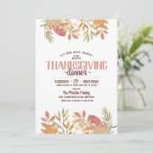 Modernes Botanisches Abendessen im Aquarell Ernted Einladung (Stehend Vorderseite)