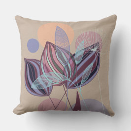 Modernes botanisches Abstrakt Kissen