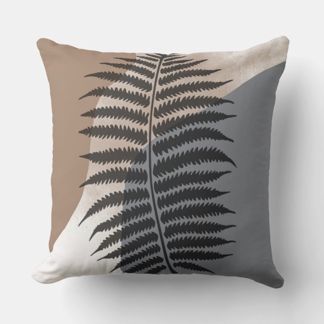 Modernes botanisches Abstrakt Kissen (Vorderseite)