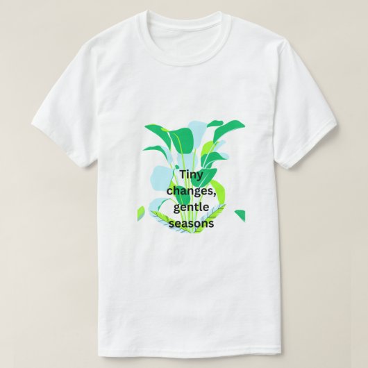 Modernes botanisches Blatt T-Shirt (Design vorne)
