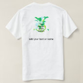 Modernes botanisches Blatt T-Shirt (Design Rückseite)