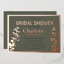 Modernes botanisches Blätter Brautparty