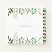 Modernes Botanisches Blätter Foliage Sketchbook Notizblock (Rückseite)