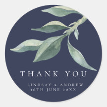 Modernes botanisches Blätter Gastgeschenk Hochzeit