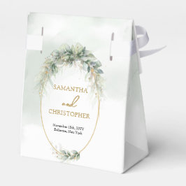 Modernes botanisches Blattgold Geschenkschachtel