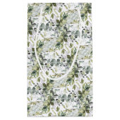 Modernes botanisches Blattgold Kleine Geschenktüte (Rückseite)