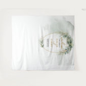 Modernes botanisches Blattgold, ovale Umgebung Wandteppich (Vorderseite (Horizontal))