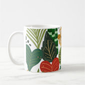 Modernes botanisches Blattmuster Kaffeetasse (Links)
