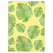 Modernes botanisches Blumenblatt #3 Klemmbrett (Rückseite)