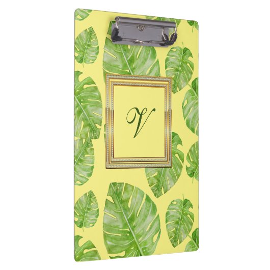 Modernes botanisches Blumenblatt #3 Klemmbrett (Rechts)