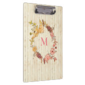 Modernes botanisches Blumenholz 1974 Klemmbrett (Rechts)