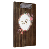 Modernes botanisches Blumenholz Klemmbrett (Rechts)