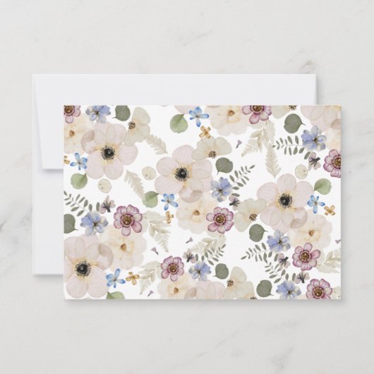 Modernes botanisches Blumenmuseum RSVP Karte (Rückseite)