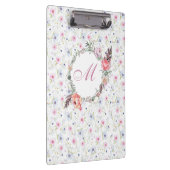 Modernes botanisches Blumenmuster Klemmbrett (Rechts)