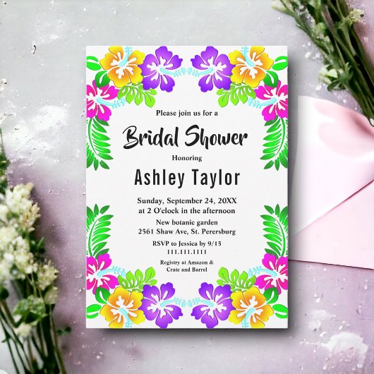 Modernes botanisches Brautparty Einladung