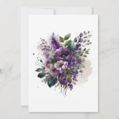 Modernes botanisches Brautparty mit floraler Atmos Einladung (Rückseite)