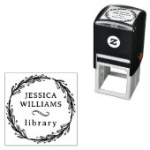 Modernes botanisches Buchzeichen der Personalbibli Permastempel (Beispiel)