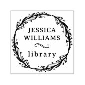 Modernes botanisches Buchzeichen der Personalbibli Permastempel (Design)