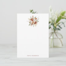 Modernes Botanisches Burgundy Bouquet Stationer
