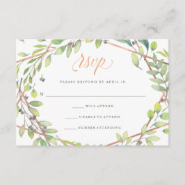 Modernes botanisches | Copper Look Wedding RSVP