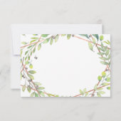 Modernes botanisches | Copper Look Wedding RSVP (Rückseite)