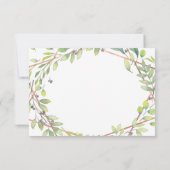 Modernes botanisches | Copper Look Wedding RSVP Karte (Rückseite)