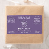 Modernes botanisches, einfaches, Lila Produktetike (Insitu)