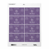 Modernes botanisches, einfaches, Lila Produktetike (Vorne)