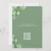 Modernes botanisches Elegantes Eukalyptus-Brautpar Einladung (Rückseite)