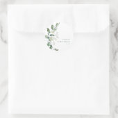 Modernes botanisches Eukalyptus-Brautparty Runder Aufkleber (Tasche)