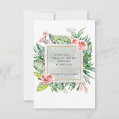 Modernes Botanisches Flora-Elegantes Chic Danke (Rückseite)