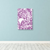 Modernes botanisches florales Lila Leinwanddruck (Insitu (Holzboden))