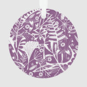 Modernes botanisches florales Lila Ornament (Rückseite)