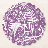 Modernes botanisches florales Lila Untersetzer (Vorderseite)