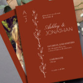 Modernes botanisches Foto Einladung