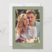 Modernes botanisches Foto Einladung (Rückseite)